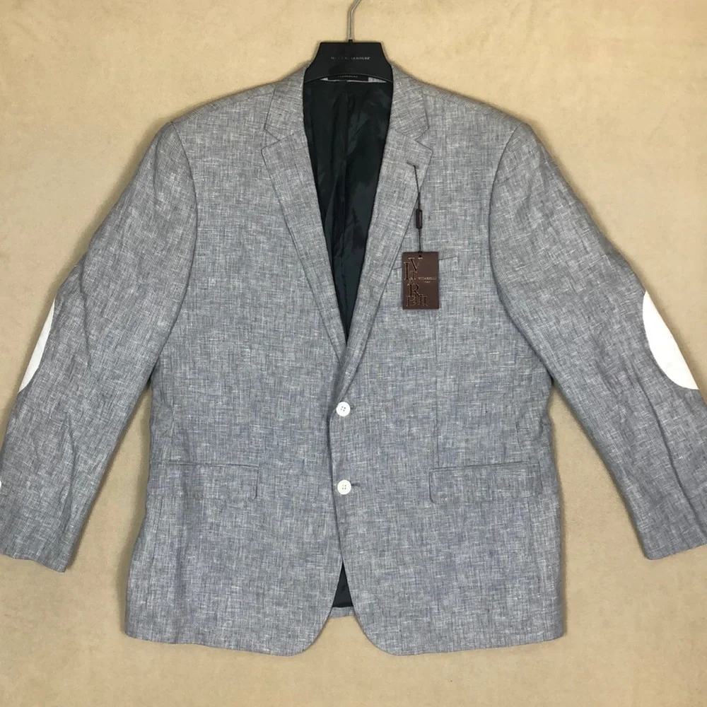 Vitarelli Italy 100%‎ Linen Button Long Sleeve Blazer Men’s size 48R